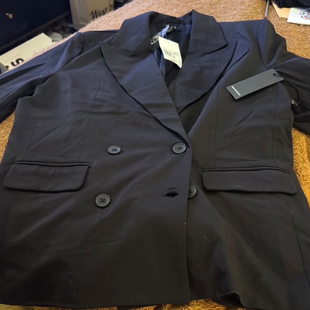 Forever 21 Women's Black Double-Breasted Blazer nwt